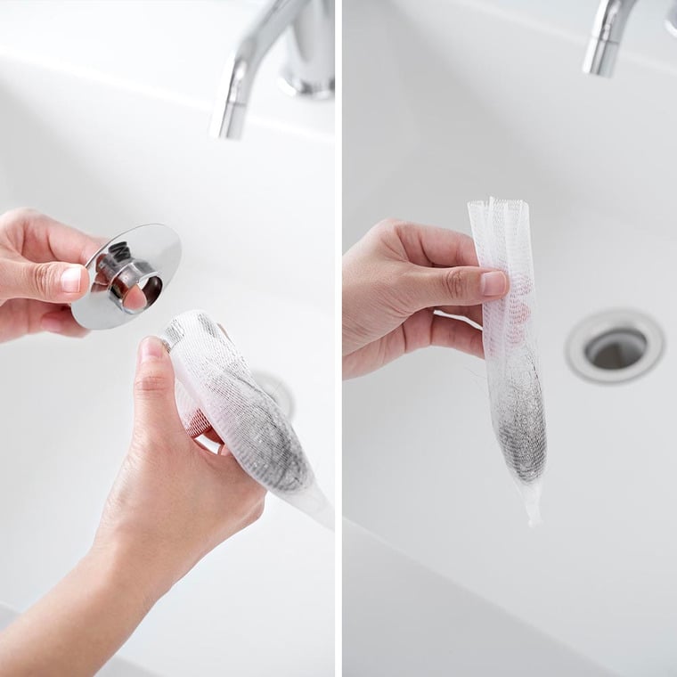 洗面排水口ゴミ受けネットホルダー タワー 山崎実業 公式 tower 1681 シルバー