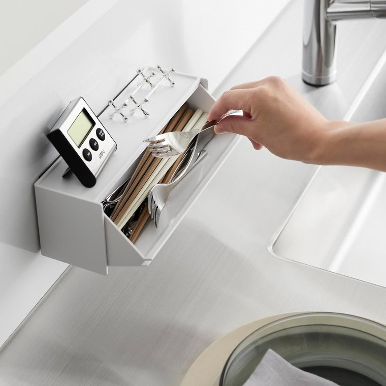 マグネットカトラリーケース タワー 山崎実業 公式 tower 8462 8463 ホワイト ブラック 送料無料