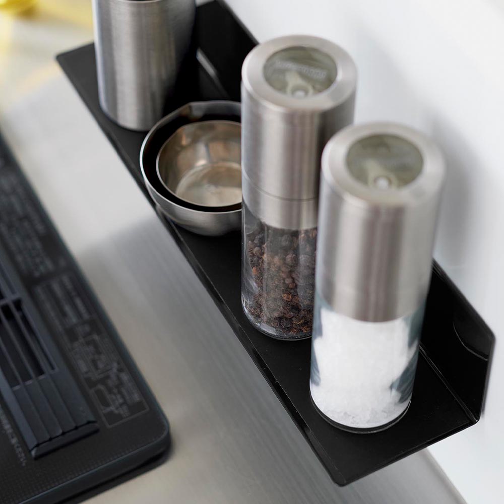 [ マグネットキッチン棚 タワー S ] 山崎実業 tower 10011 10012 ホワイト ブラック / キッチン マグネットラック 幅30cm 調味料ラック スパイスラック キッチンラック マグネット 壁 棚 キッチンツール 浮かせる収納