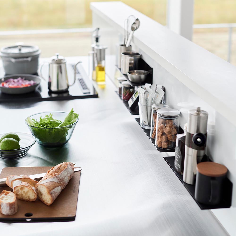 [ マグネットキッチン棚 タワー S ] 山崎実業 tower 10011 10012 ホワイト ブラック / キッチン マグネットラック 幅30cm 調味料ラック スパイスラック キッチンラック マグネット 壁 棚 キッチンツール 浮かせる収納