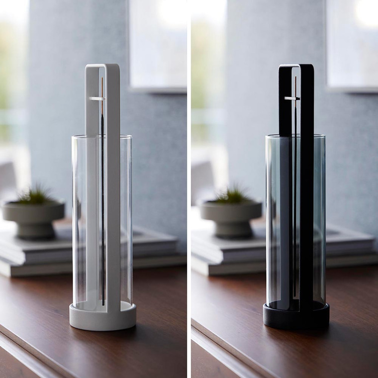 お香スタンド タワー 灰飛び防止カバー付き 山崎実業 公式 tower 10013 10014 ホワイト ブラック 送料無料