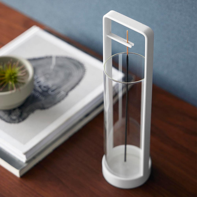 お香スタンド タワー 灰飛び防止カバー付き 山崎実業 公式 tower 10013 10014 ホワイト ブラック 送料無料