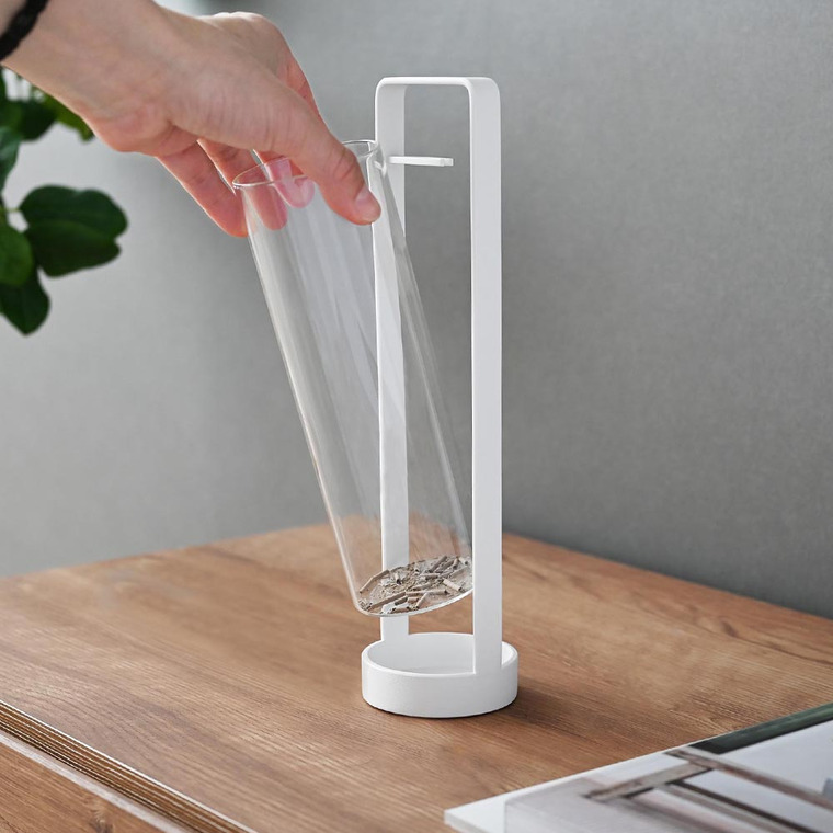 お香スタンド タワー 灰飛び防止カバー付き 山崎実業 公式 tower 10013 10014 ホワイト ブラック 送料無料