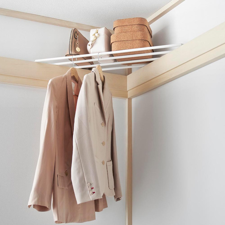 コーナーハンガーラック タワー 石こうボード壁対応 山崎実業 公式 tower 10017 10018 ホワイト ブラック 送料無料