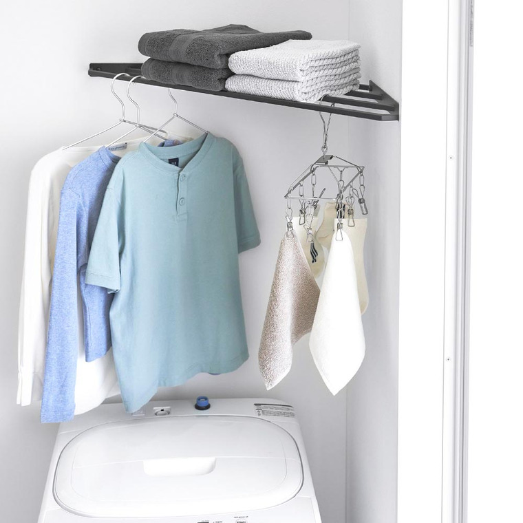 コーナーハンガーラック タワー 石こうボード壁対応 山崎実業 公式 tower 10017 10018 ホワイト ブラック 送料無料