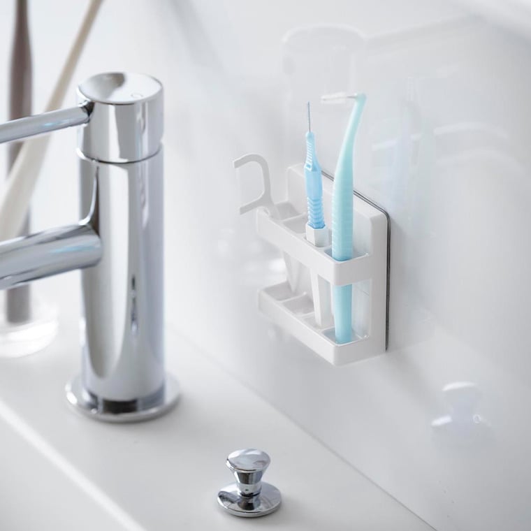 フィルムフック歯間ブラシホルダー タワー 山崎実業 tower 10021 10022 ホワイト ブラック