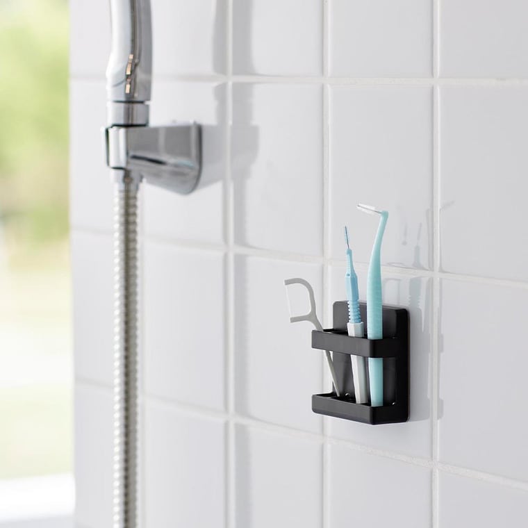 フィルムフック歯間ブラシホルダー タワー 山崎実業 tower 10021 10022 ホワイト ブラック