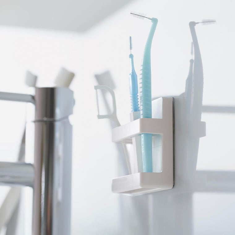 フィルムフック歯間ブラシホルダー タワー 山崎実業 tower 10021 10022 ホワイト ブラック