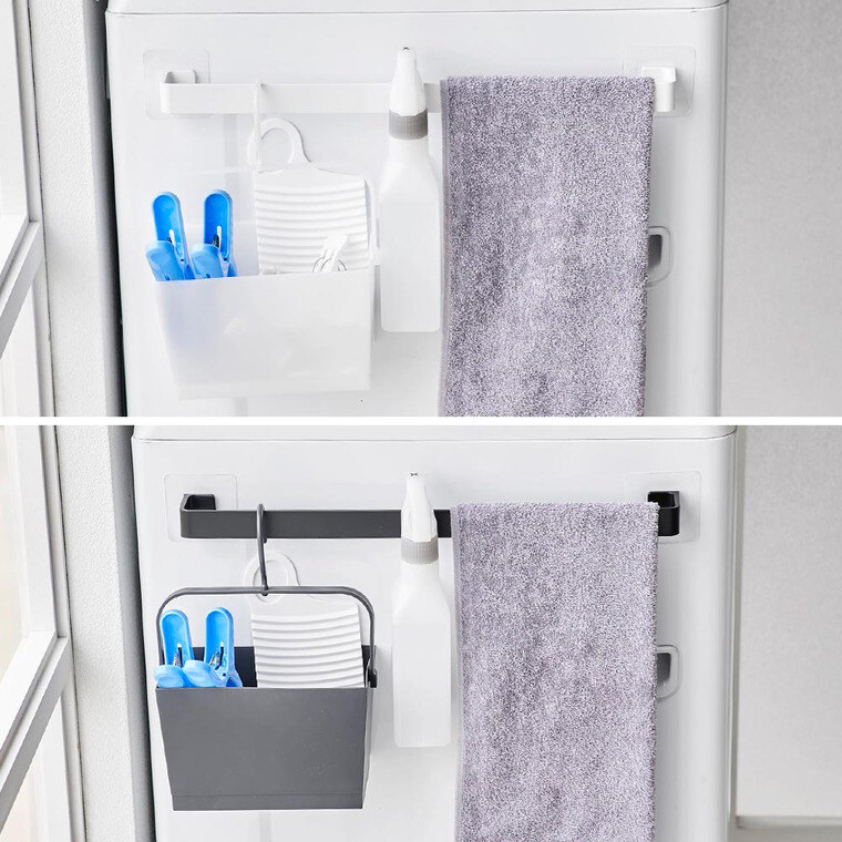 フィルムシートタオルハンガー タワー W43 山崎実業 公式 tower 10023 10024 ホワイト ブラック / 43cm タオル掛け