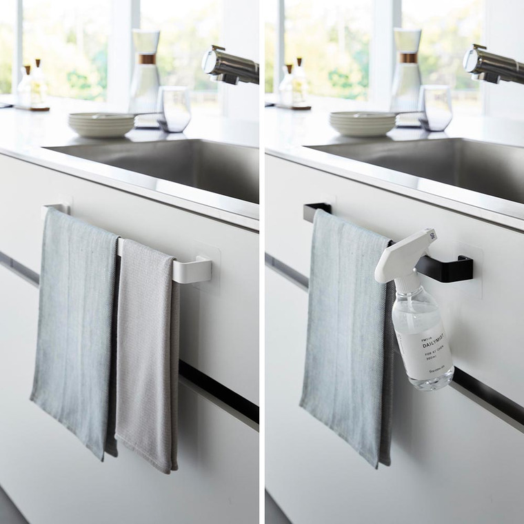 フィルムシートタオルハンガー タワー W43 山崎実業 公式 tower 10023 10024 ホワイト ブラック / 43cm タオル掛け