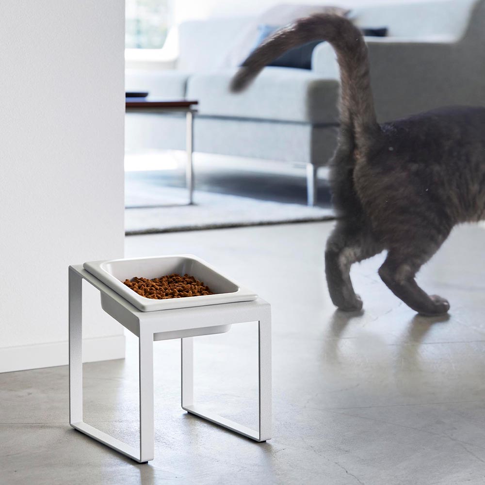 ペットフードボウルスタンド タワー 斜めハイタイプ 山崎実業 tower 10035 10036 ホワイト ブラック 送料無料