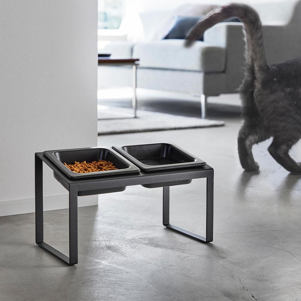 ペットフードボウルスタンドセット タワー 斜めハイタイプ 山崎実業 tower 10037 10038 ホワイト ブラック 送料無料