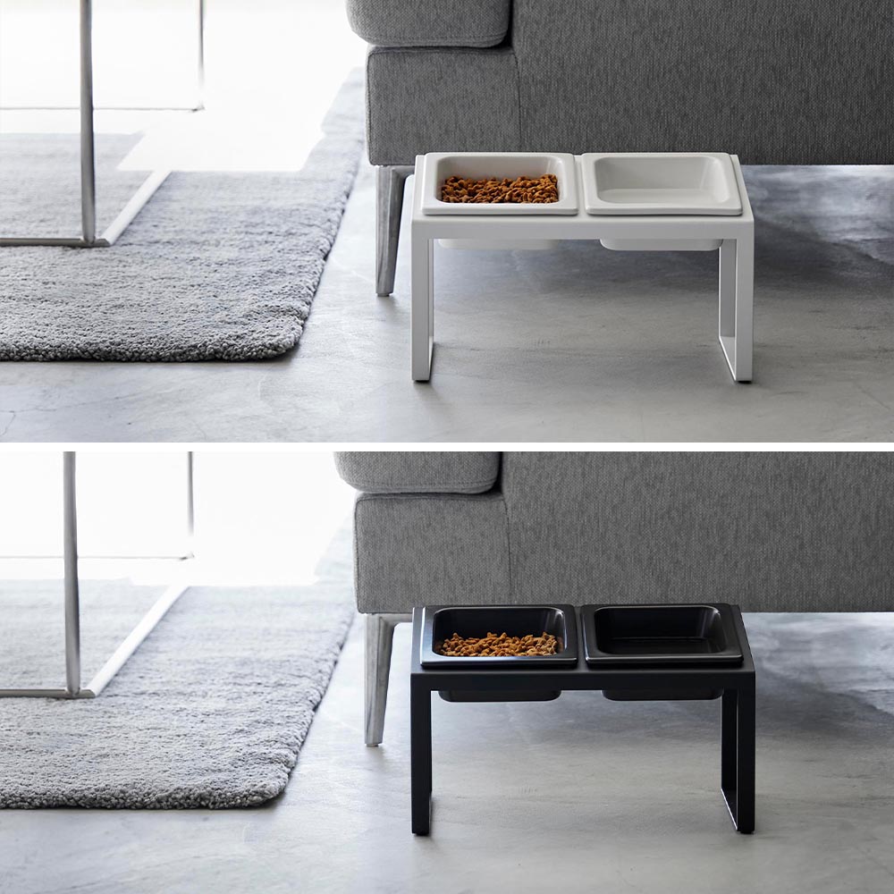 ペットフードボウルスタンドセット タワー 斜めハイタイプ 山崎実業 tower 10037 10038 ホワイト ブラック 送料無料