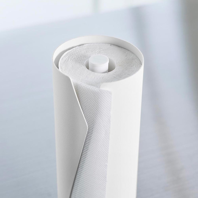 片手でカット隠せるキッチンペーパーホルダー タワー 縦タイプ 山崎実業 tower 10039 10040 ホワイト ブラック 送料無料