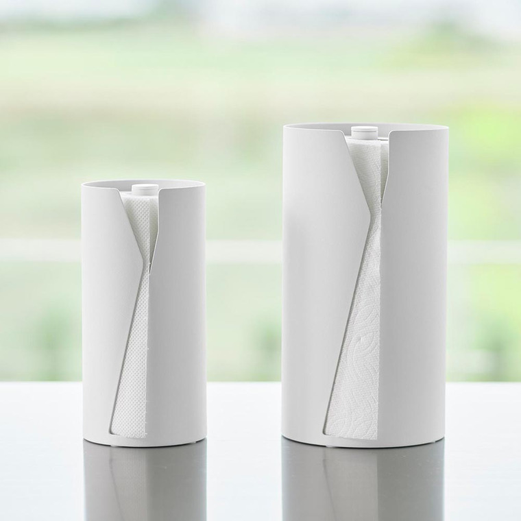 片手でカット隠せるキッチンペーパーホルダー タワー 縦タイプ L 山崎実業 tower 10041 10042 ホワイト ブラック 送料無料