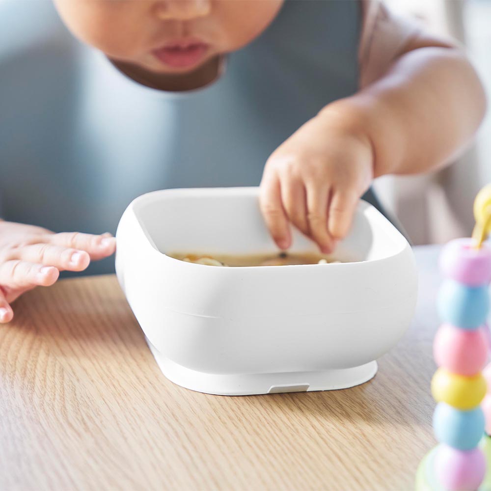 吸盤付きシリコーンベビーフードボウル タワー 山崎実業 公式 tower 10047 10048 ホワイト ブラック / 食洗機 電子レンジ 冷凍 対応