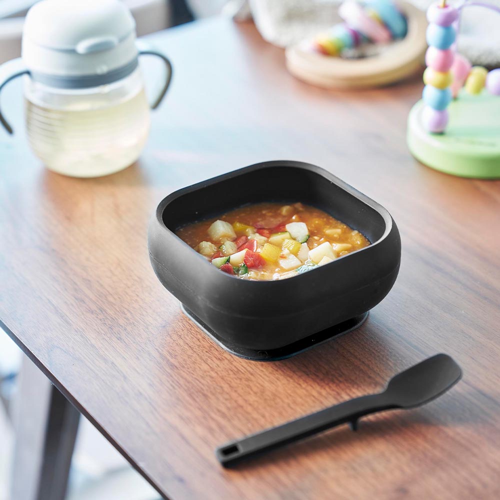 吸盤付きシリコーンベビーフードボウル タワー 山崎実業 公式 tower 10047 10048 ホワイト ブラック / 食洗機 電子レンジ 冷凍 対応