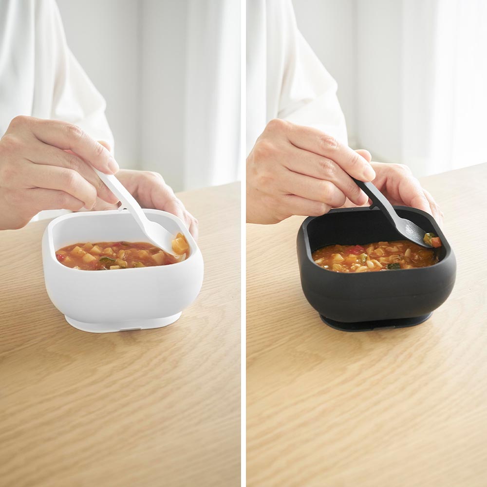 吸盤付きシリコーンベビーフードボウル タワー 山崎実業 公式 tower 10047 10048 ホワイト ブラック / 食洗機 電子レンジ 冷凍 対応