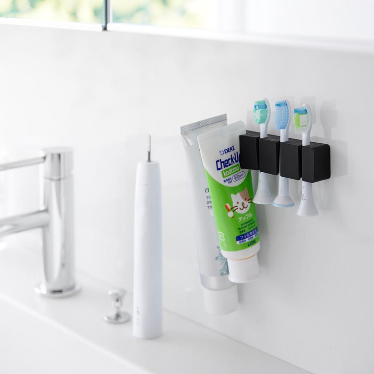 フィルムフックシリコーン歯ブラシホルダー タワー 5連 山崎実業 tower 10052 10053 ホワイト ブラック