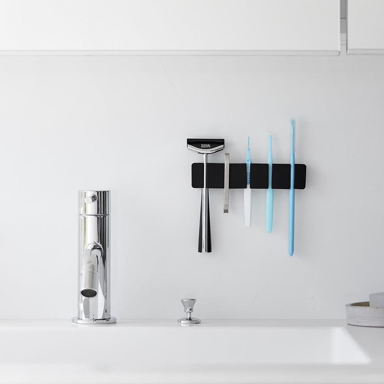 フィルムフックシリコーン歯ブラシホルダー タワー 5連 山崎実業 tower 10052 10053 ホワイト ブラック