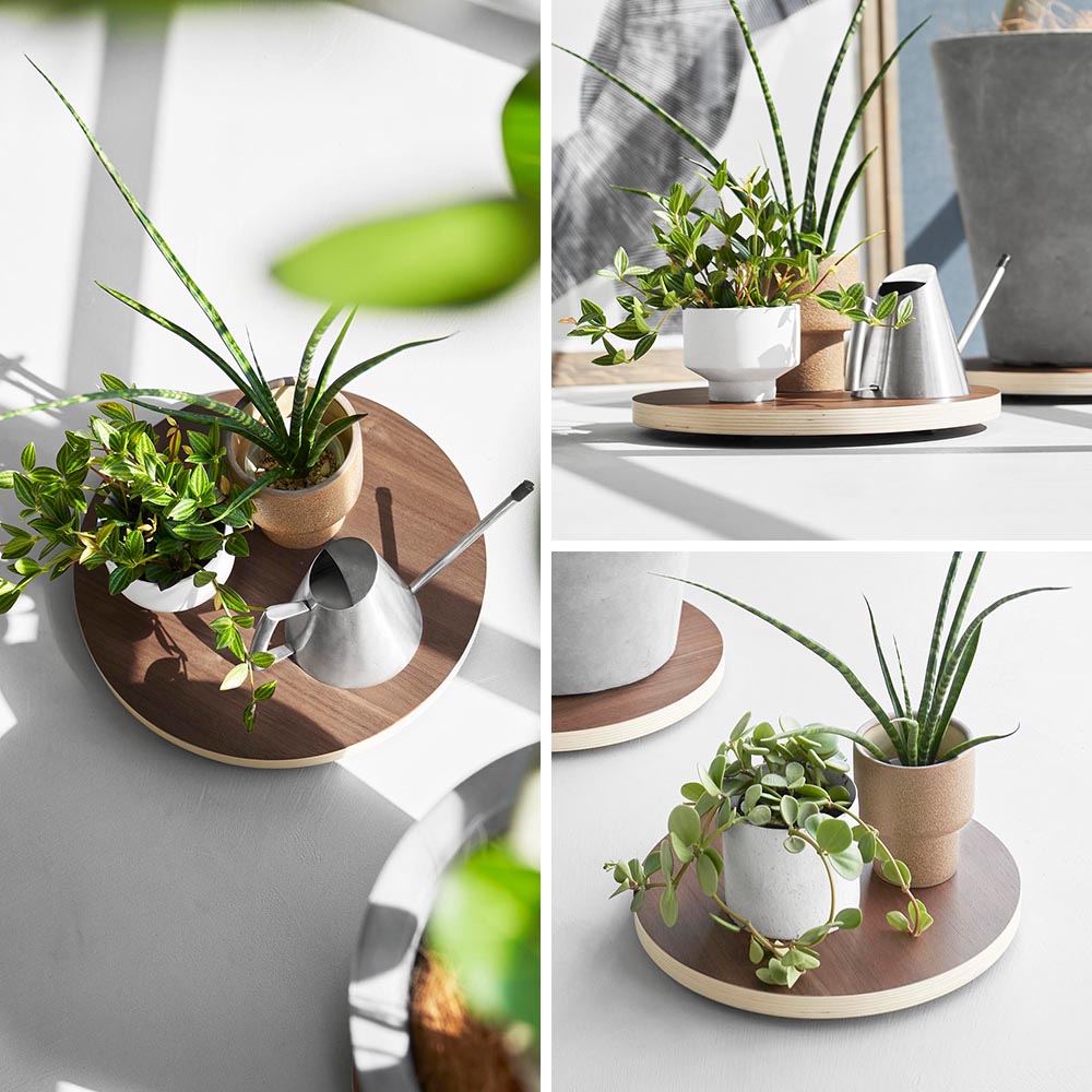 インテリア低台車 リン ラウンド 山崎実業 公式 RIN 10062 10063 ブラウン ナチュラル / 平台車 耐荷重30kg 送料無料