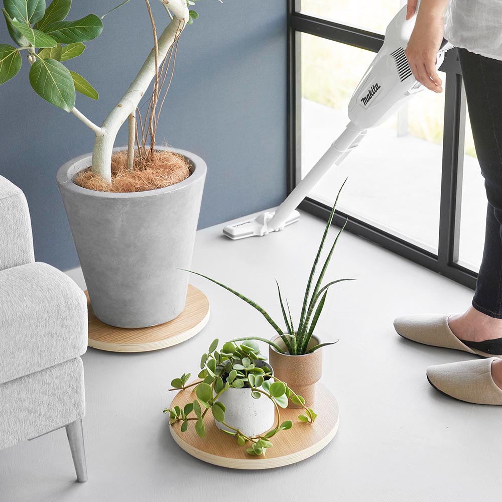 インテリア低台車 リン ラウンド 山崎実業 公式 RIN 10062 10063 ブラウン ナチュラル / 平台車 耐荷重30kg 送料無料