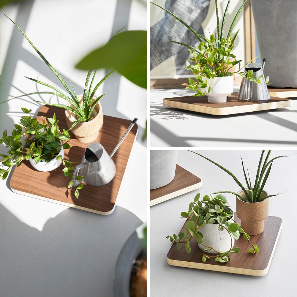 インテリア低台車 リン スクエア 山崎実業 公式 RIN 10064 10065 ブラウン ナチュラル / 平台車 耐荷重30kg 送料無料