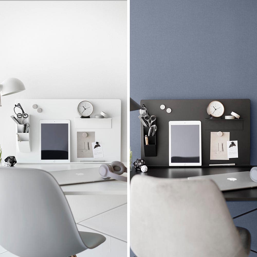 デスク横トレー付きスチールパネル タワー 山崎実業 公式 tower 10066 10067 ホワイト ブラック 送料無料