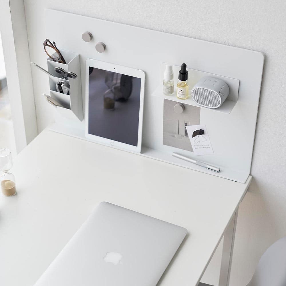 デスク横トレー付きスチールパネル タワー 山崎実業 公式 tower 10066 10067 ホワイト ブラック 送料無料