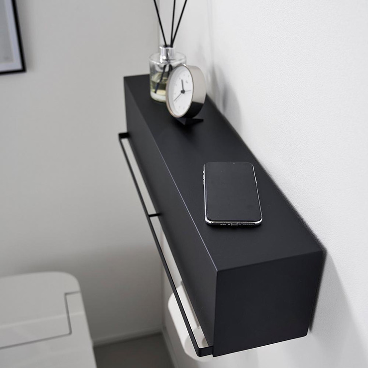 ウォール隠せるトイレ壁収納 タワー 石こうボード壁対応 山崎実業 公式 tower 10068 10069 ホワイト ブラック / 幅60cm 送料無料