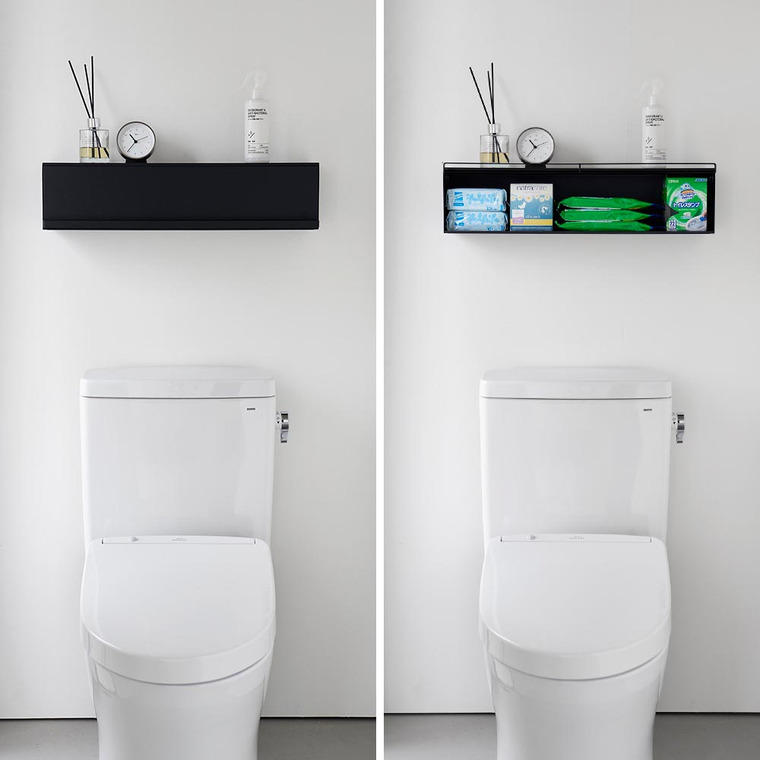 ウォール隠せるトイレ壁収納 タワー 石こうボード壁対応 山崎実業 公式 tower 10068 10069 ホワイト ブラック / 幅60cm 送料無料