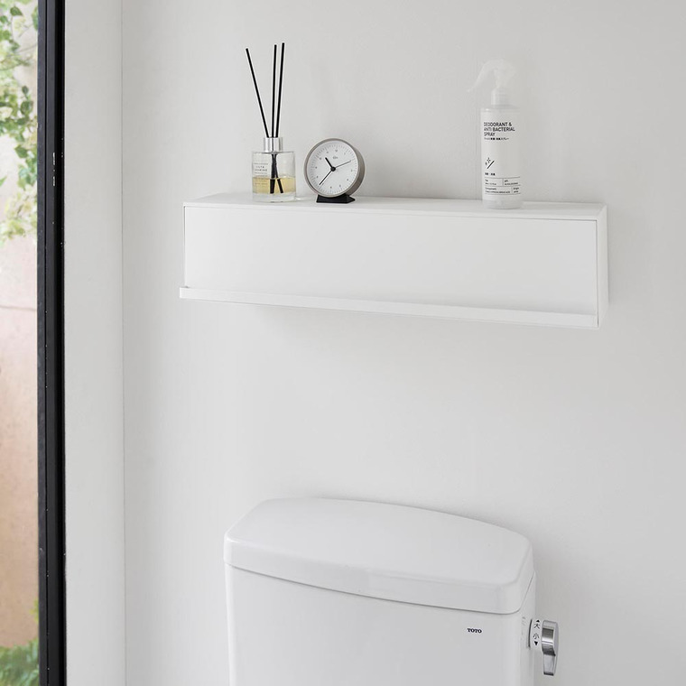 ウォール隠せるトイレ壁収納 タワー 石こうボード壁対応 山崎実業 公式 tower 10068 10069 ホワイト ブラック / 幅60cm 送料無料