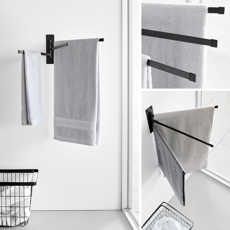 ウォールタオルハンガー タワー 3連 石こうボード壁対応 山崎実業 公式 tower 10098 10099 ホワイト ブラック / 3枚 タオル掛け 送料無料