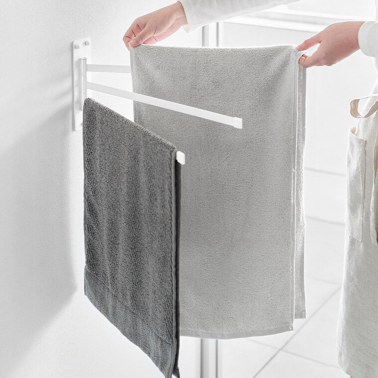 ウォールタオルハンガー タワー 3連 石こうボード壁対応 山崎実業 公式 tower 10098 10099 ホワイト ブラック / 3枚 タオル掛け 送料無料