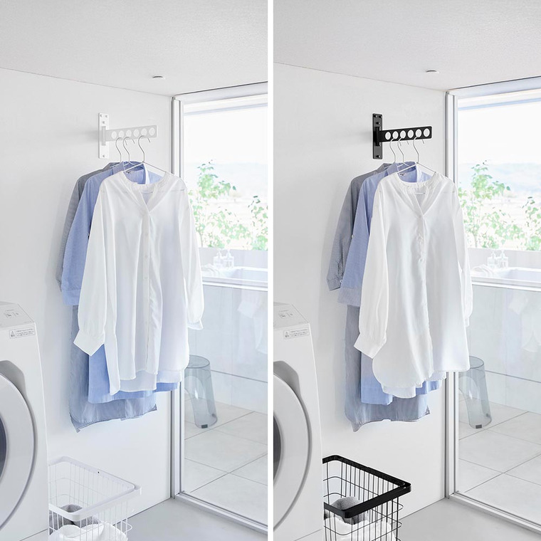 ウォール衣類ハンガー タワー 石こうボード壁対応 山崎実業 公式 tower 10100 10101 ホワイト ブラック 送料無料