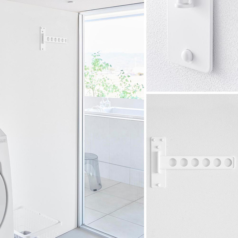 ウォール衣類ハンガー タワー 石こうボード壁対応 山崎実業 公式 tower 10100 10101 ホワイト ブラック 送料無料