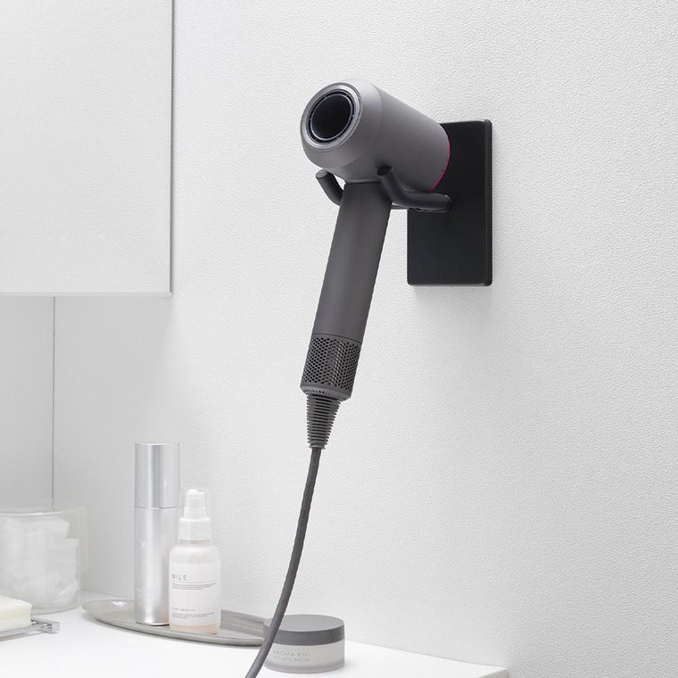 ウォール角度調節ドライヤーホルダー タワー 石こうボード壁対応 山崎実業 公式 tower 10104 10105 ホワイト ブラック 送料無料