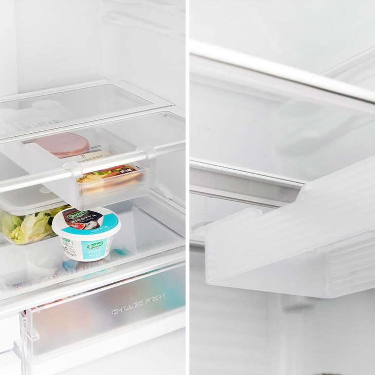 冷蔵庫中棚下高さ調節ラック タワー S 山崎実業 tower 10106 10107 ホワイト ブラック