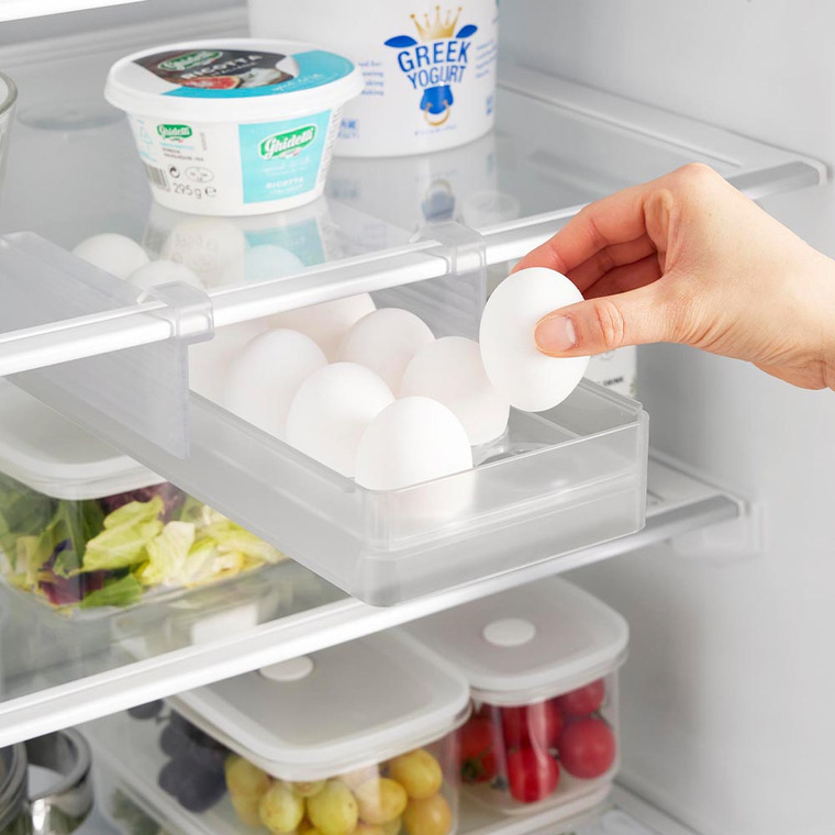 冷蔵庫中棚下高さ調節卵ラック タワー S 山崎実業 tower 10108 10109 ホワイト ブラック