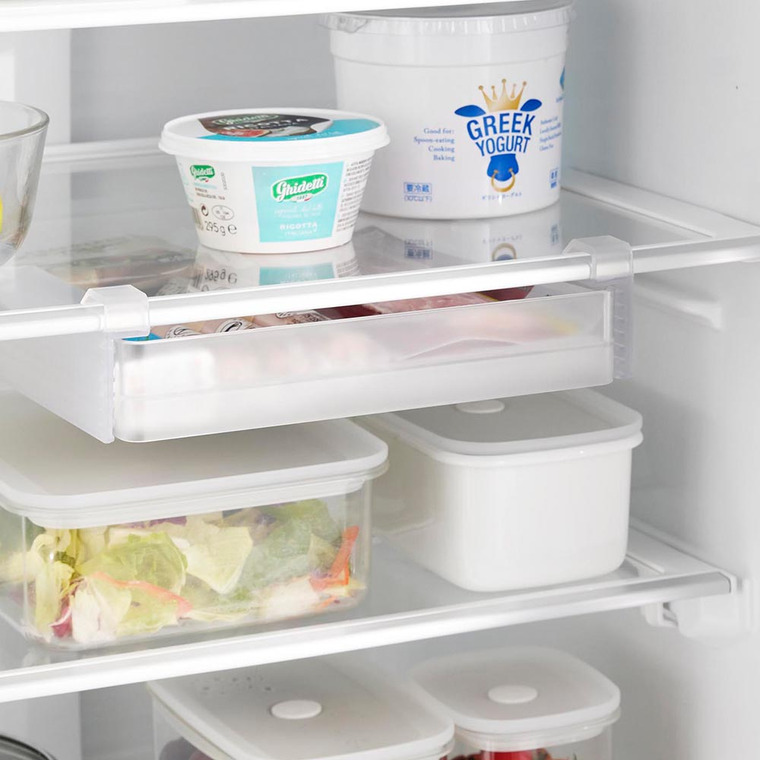 冷蔵庫中棚下高さ調節ラック タワー L 山崎実業 tower 10110 10111 ホワイト ブラック 送料無料