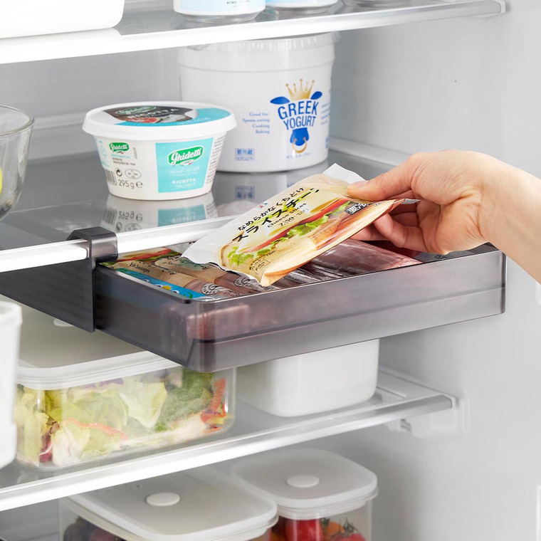 冷蔵庫中棚下高さ調節ラック タワー L 山崎実業 tower 10110 10111 ホワイト ブラック 送料無料