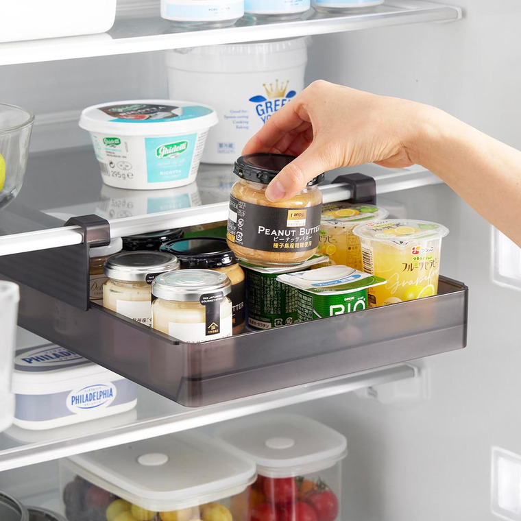 冷蔵庫中棚下高さ調節卵ラック タワー L 山崎実業 tower 10112 10113 ホワイト ブラック 送料無料