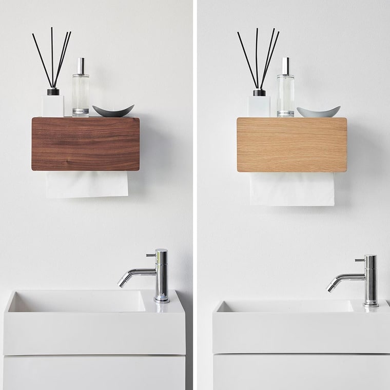 ウォールペーパータオルディスペンサー リン 石こうボード壁対応 山崎実業 公式 RIN 10114 10115 ブラウン ナチュラル 送料無料