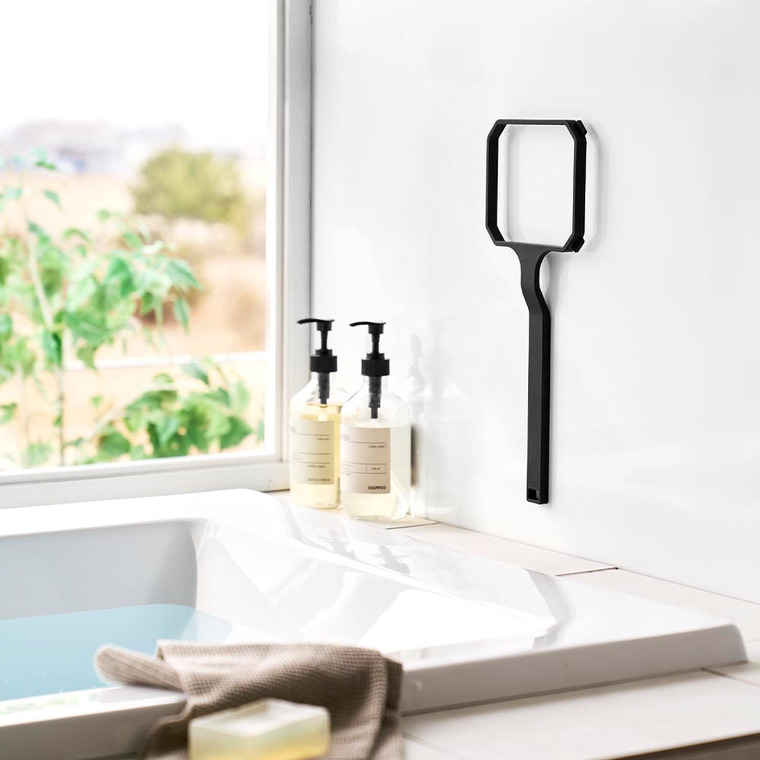 マグネット浴槽&洗濯槽ゴミ取りネットホルダー タワー 山崎実業 公式 tower 10117 10118 ホワイト ブラック