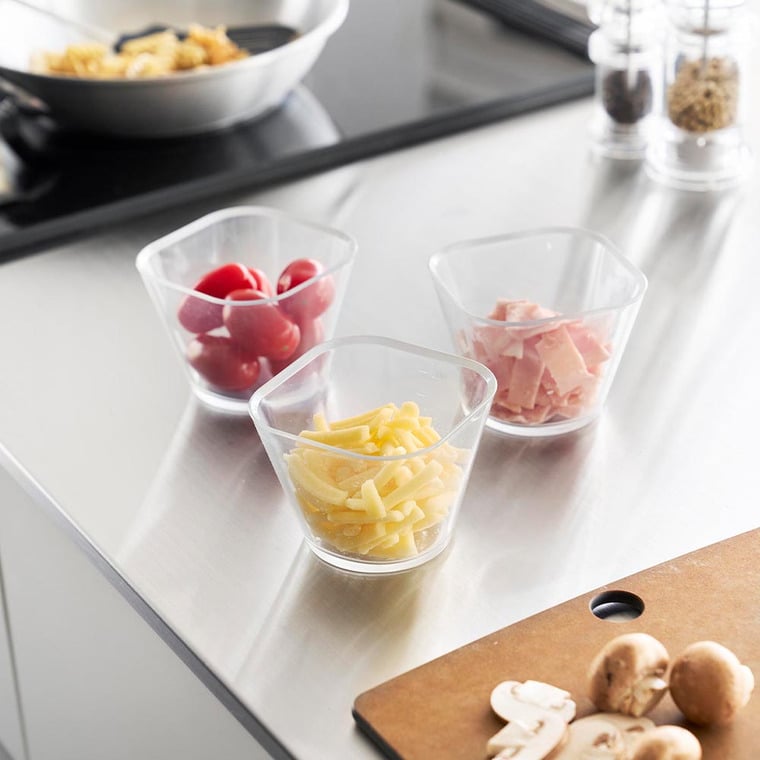 電子レンジ対応洗いやすい下ごしらえボウル タワー S3個組 山崎実業 tower 10127 クリア