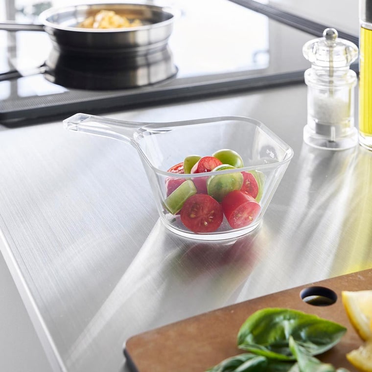 電子レンジ対応洗いやすいハンドル付き下ごしらえボウル タワー S 山崎実業 tower 10129 クリア