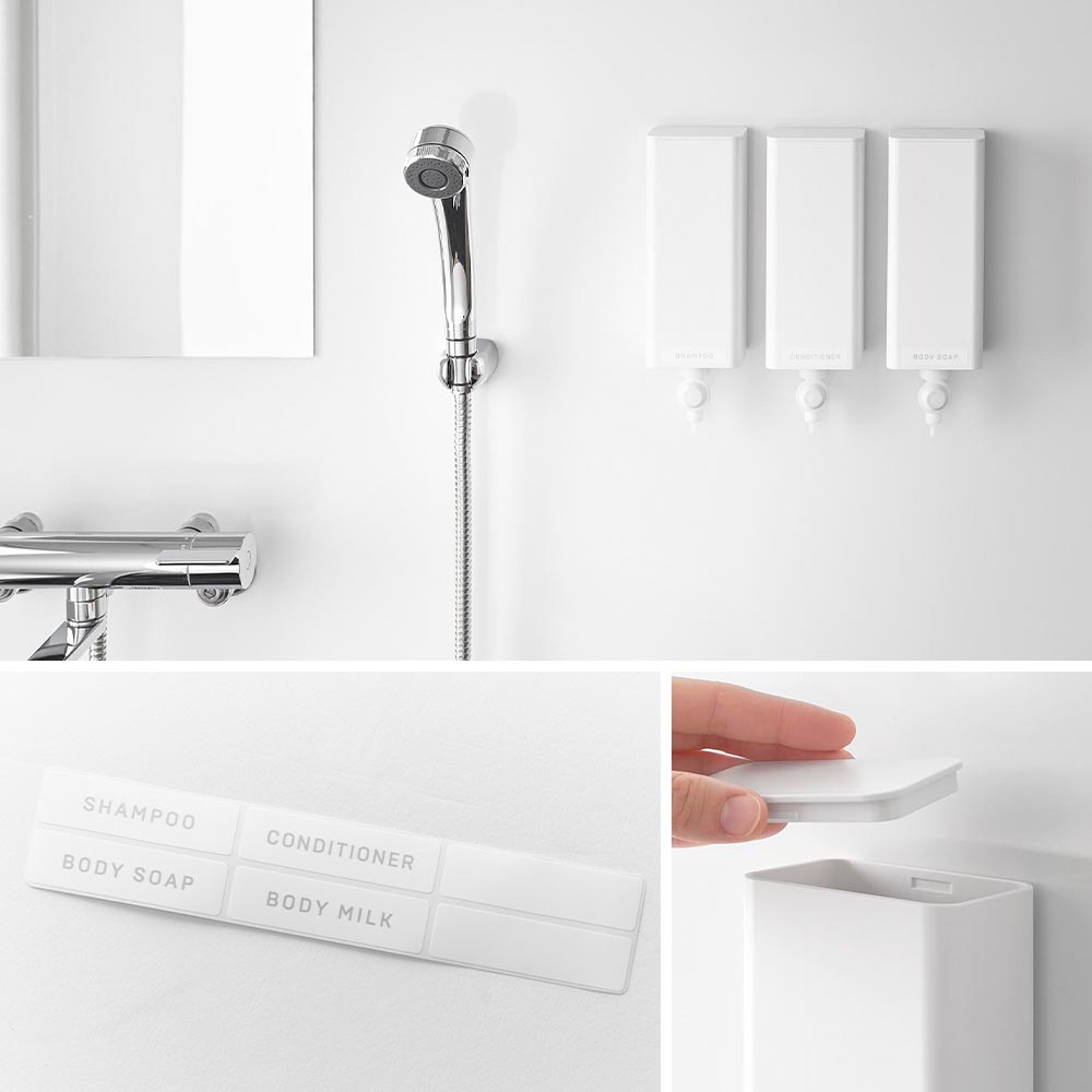 マグネットバスルーム詰め替えパウチディスペンサー収納ホルダー タワー S 山崎実業 tower 10139 10140 ホワイト ブラック