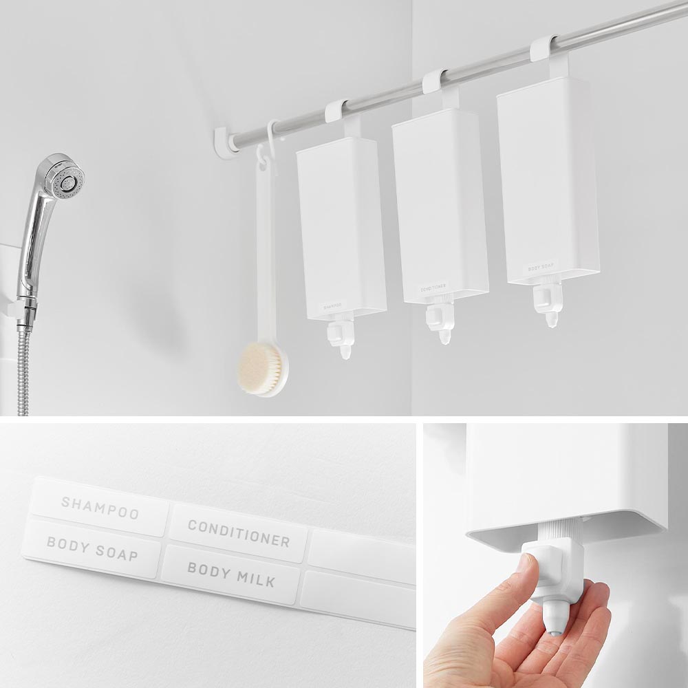 引っ掛けバスルーム詰め替えパウチディスペンサー収納ホルダー タワー L 山崎実業 tower 10151 10152 ホワイト ブラック