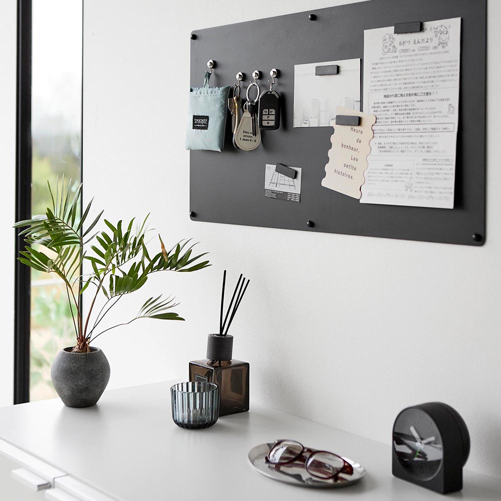 ウォールプリントスチールパネル タワー L 石こうボード壁対応 山崎実業 tower 10155 10156 ホワイト ブラック 送料無料