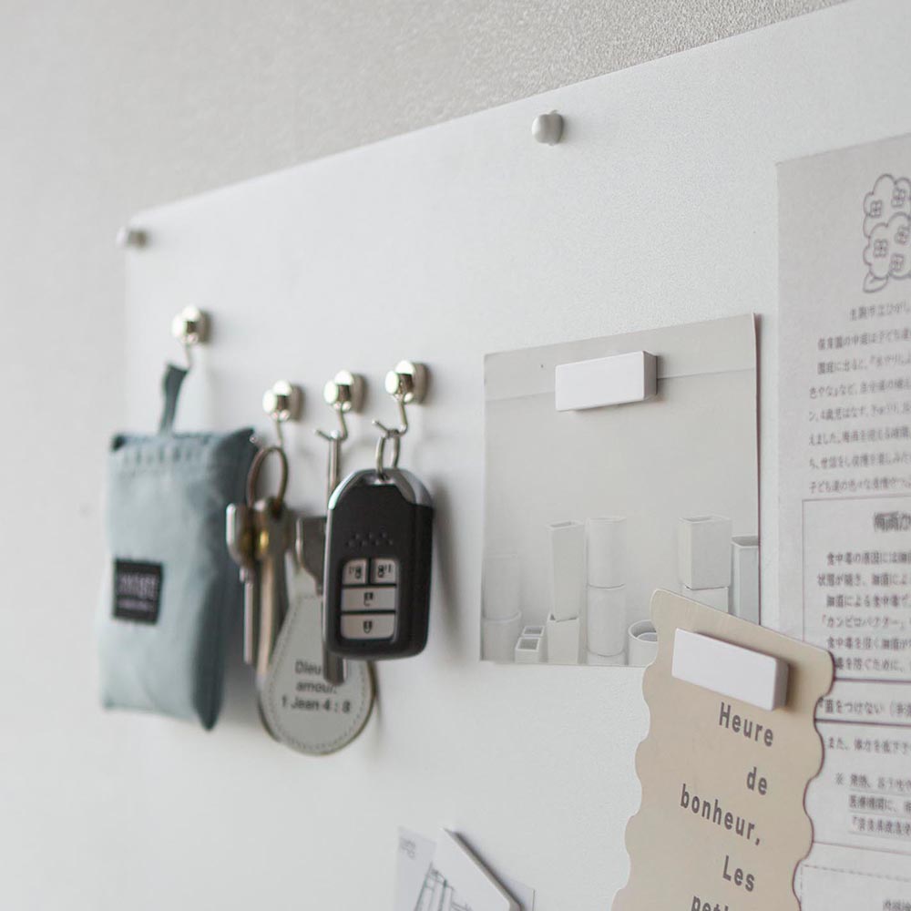 ウォールプリントスチールパネル タワー L 石こうボード壁対応 山崎実業 tower 10155 10156 ホワイト ブラック 送料無料